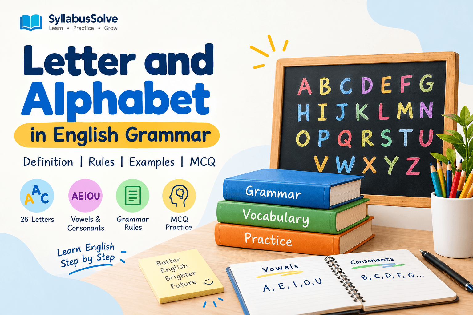 Letter and Alphabet in English Grammar: Rules & MCQ