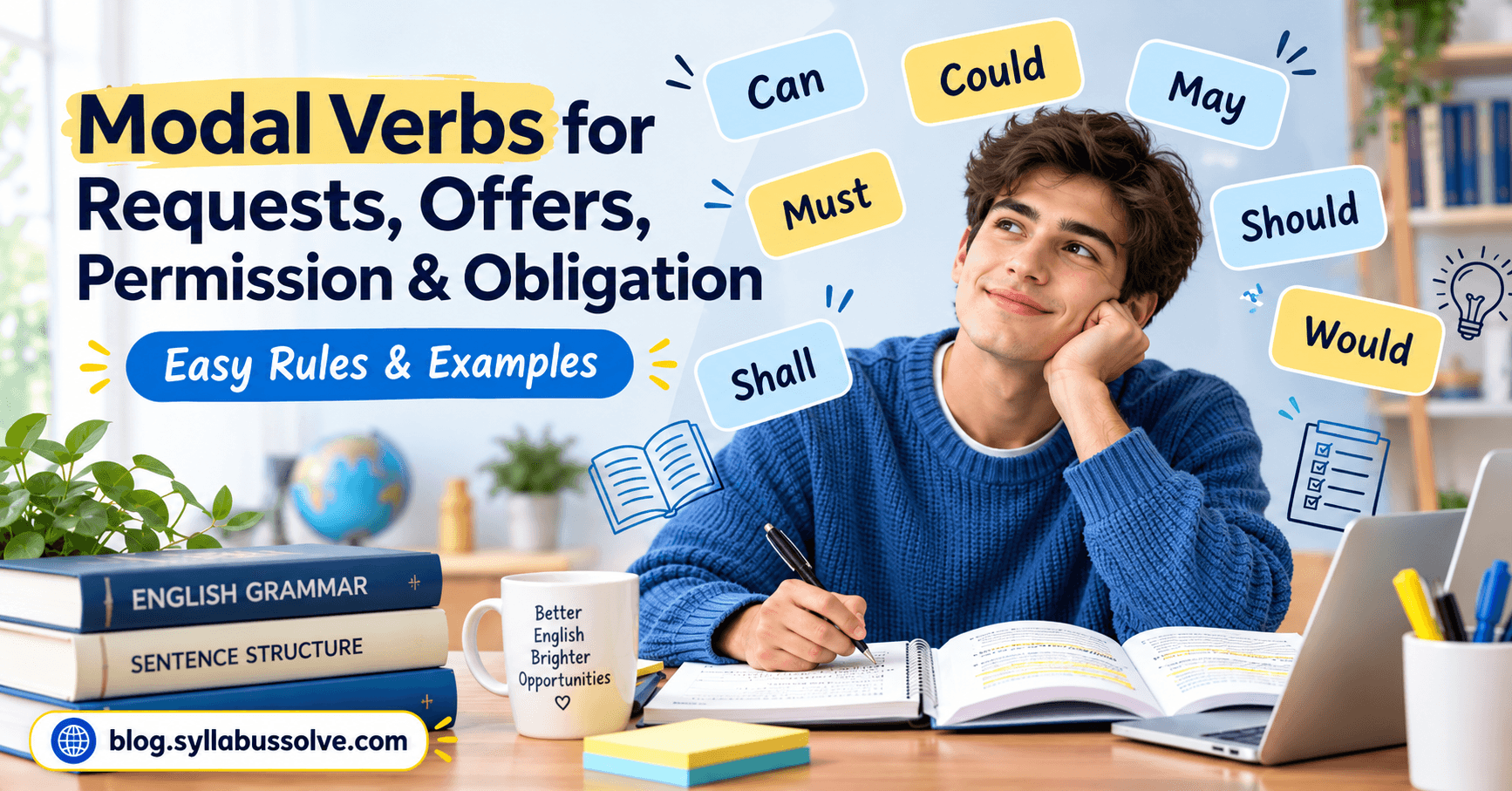 Modal Verbs for Requests, Offers, Permission & Obligation